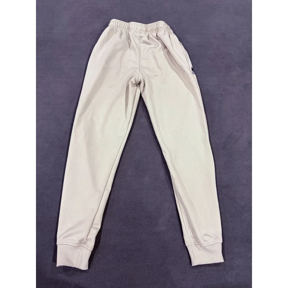 NBA Basketball Joggers Pants Boys 14-16 Beige Mid Rise Tapered Leg Drawstring